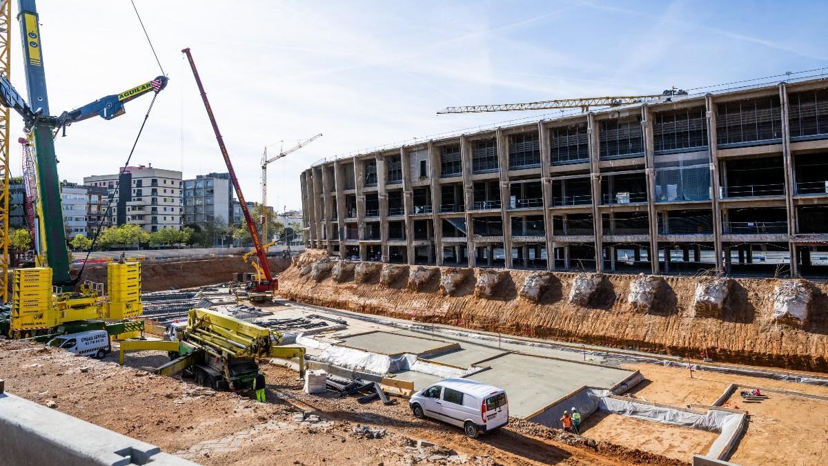 Otra imagen reciente de las obras del Camp Nou