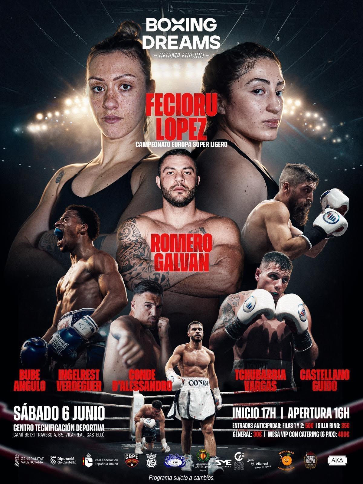 Cartel del campeonato de Europa super ligero.