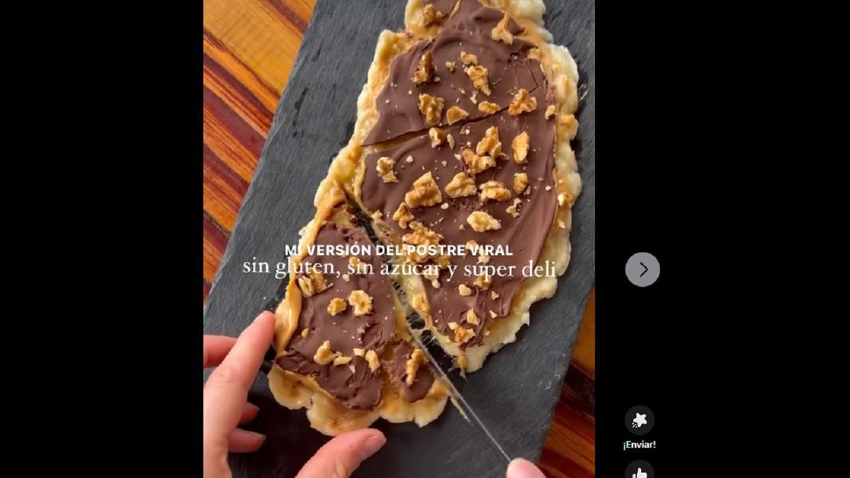 Receta del postre viral del momento, sin azúcar y sin gluten