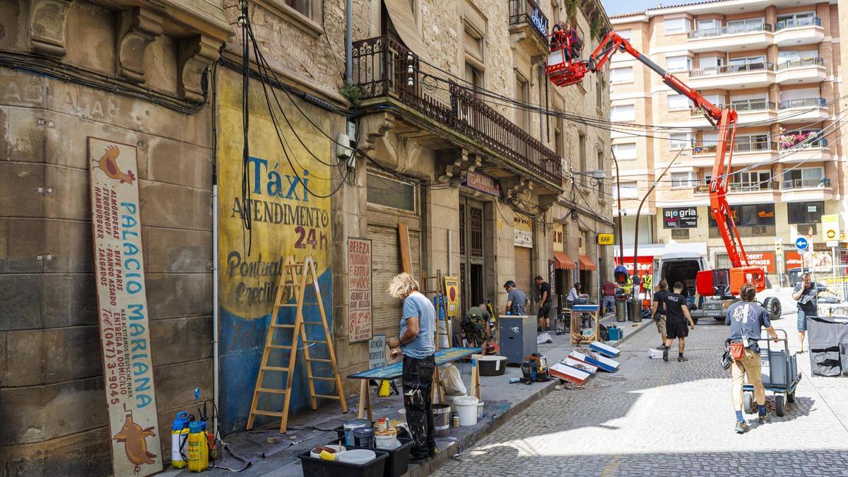 La plaça Llisach de Manresa aquest migdia