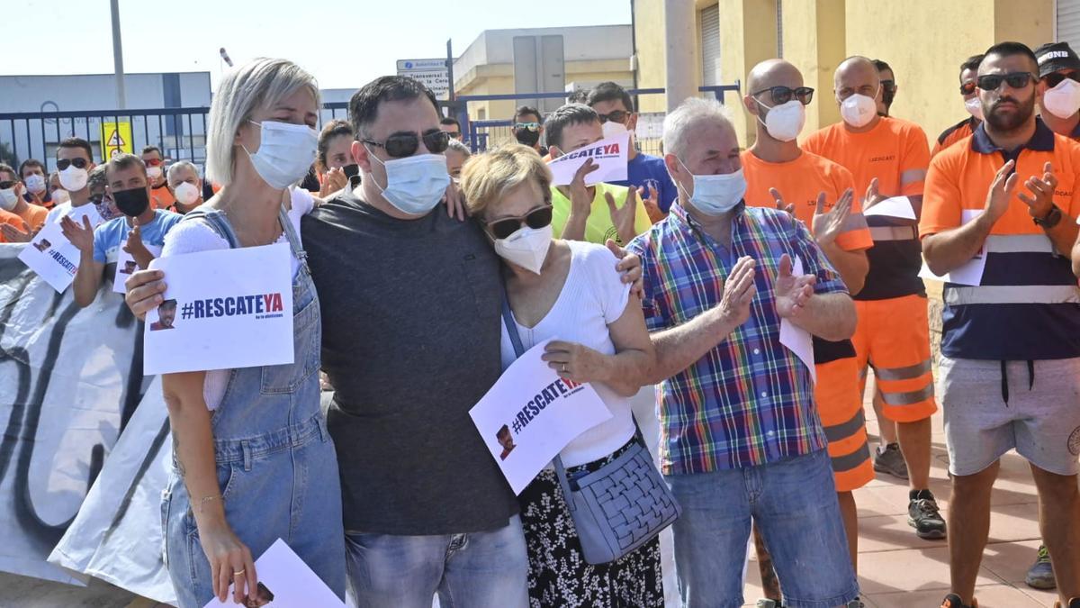 Aplausos durante la manifestación.