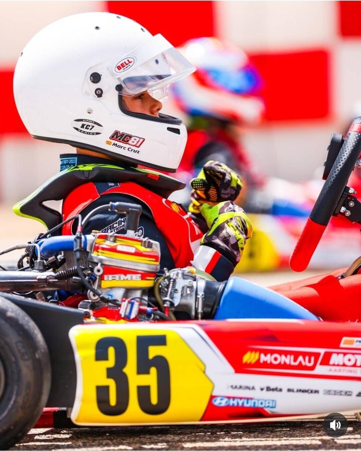 Marc Cruz, pilot manresà de kart de només 10 anys