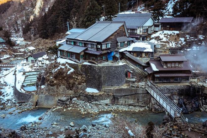 Jigokudani Hot Spring Korakukan Parque macacos nieve Japón