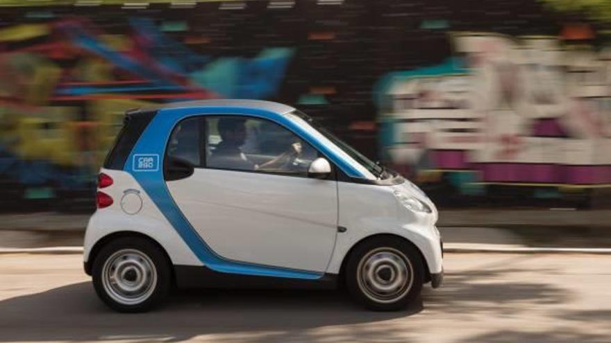 Un vehículo de la empresa Car2Go en Madrid, que también ha contactado con València.