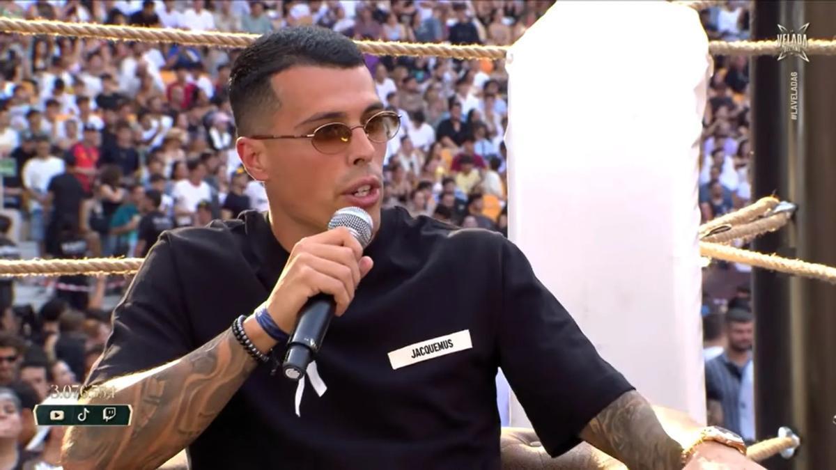 Video | Pedro Porro en multitudinaria La Velada de Ibai Llanos