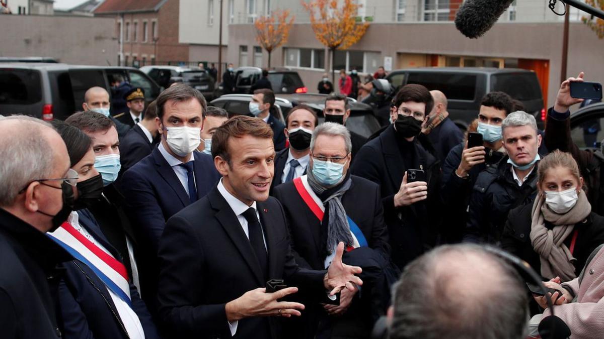 El president francès Emmanuel Macron en un acte públic.  | REUTERS