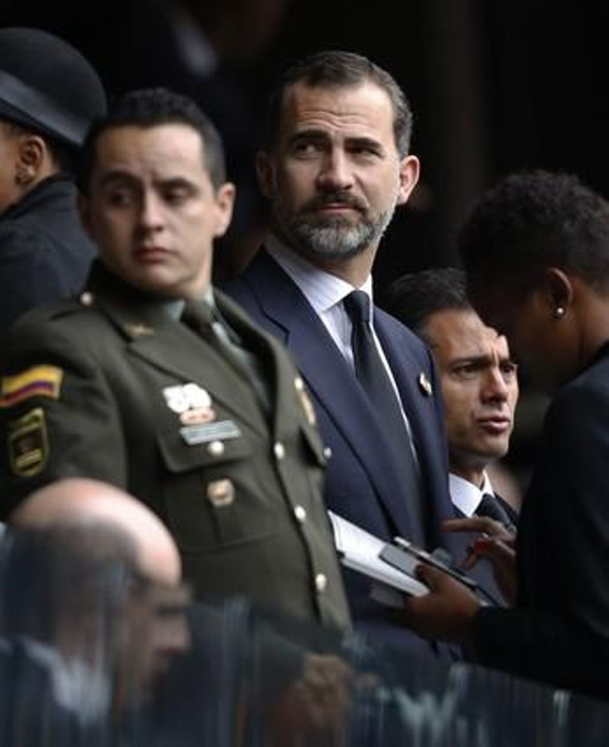 El príncep Felip, durant la cerimònia.