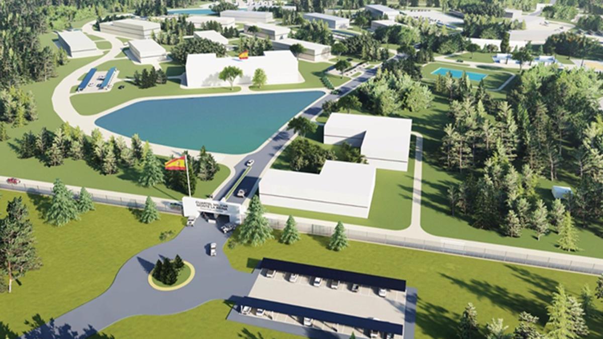 Imagen virtual del futuro campamento de Monte la Reina. | MINISTERIO DE DEFENSA