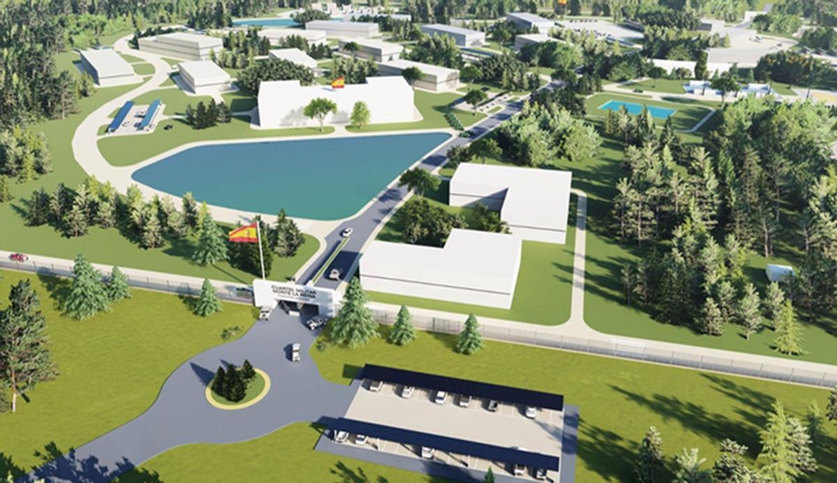 Imagen virtual del futuro campamento de Monte la Reina. | MINISTERIO DE DEFENSA