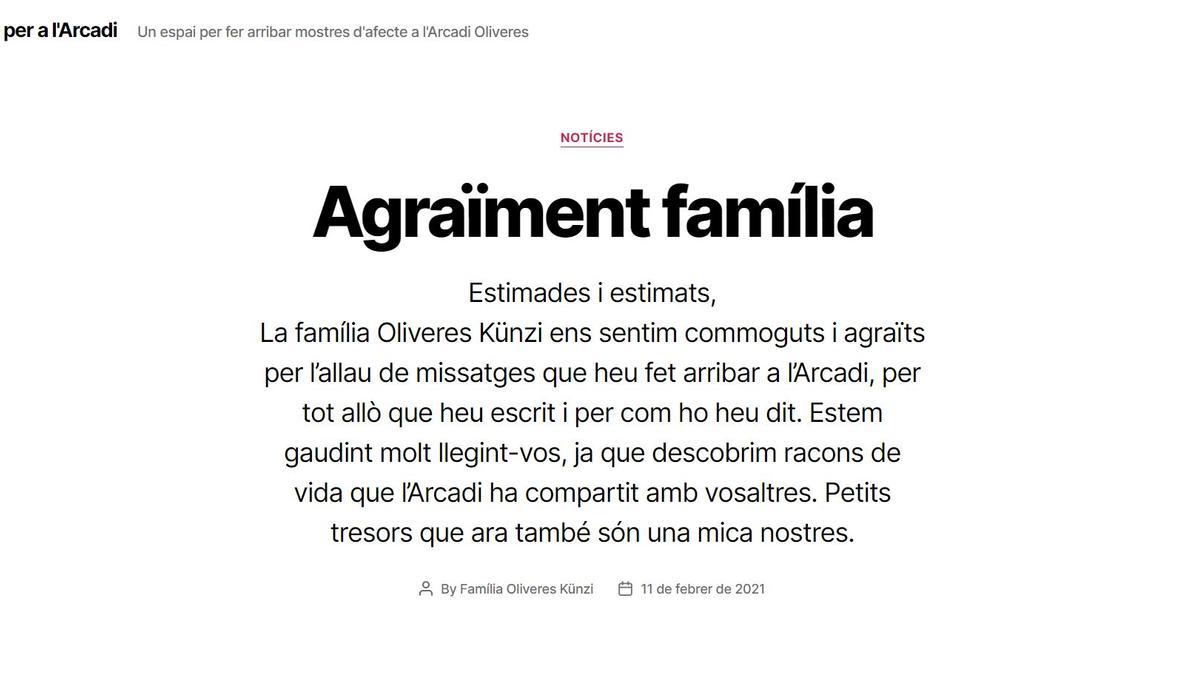 Web de Arcadi Oliveres.