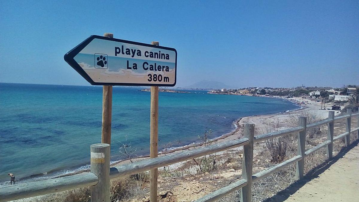 La playa canina La Calera, ubicada entre Isla Plana y La Azohía. | L.O.