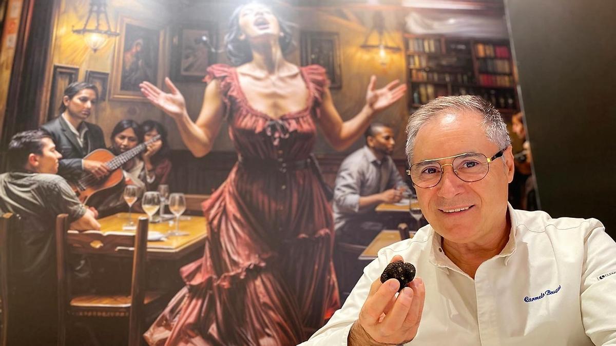 Carmelo Bosque, con una trufa en Lillas Pastia.