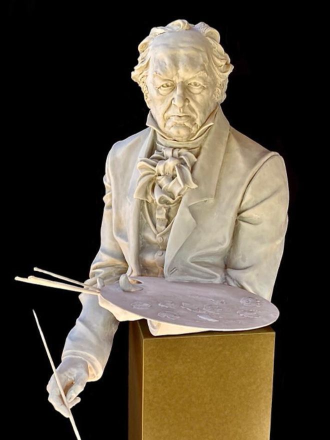 La escultura "Goya".