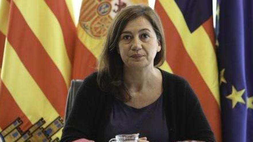 La presidenta fue preguntada por el caso Molina durante su estancia ayer en Ibiza.