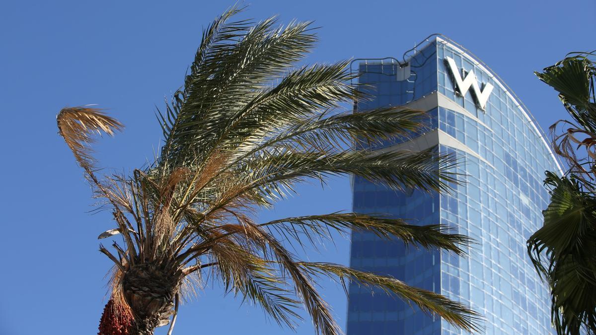 Fuerte viento sobre Barcelona