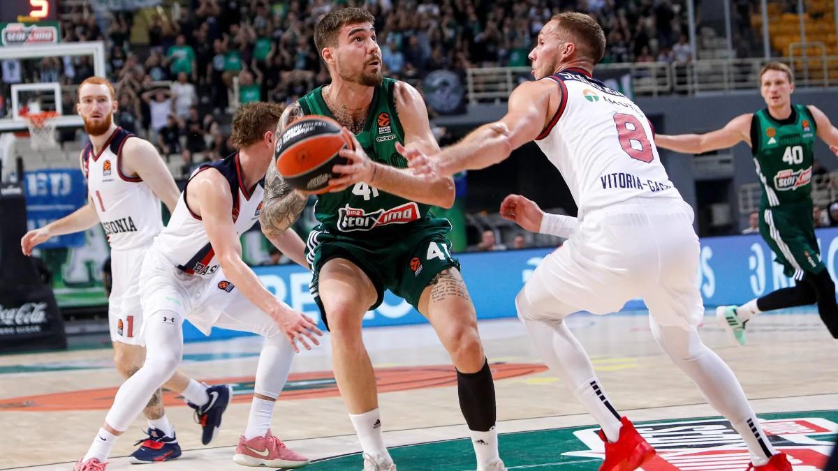 Juancho Hernangómez, en un partido de Euroliga con Panathinaikos