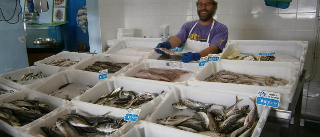 La pescadería de la cofradía de San Martiño de O Grove. // FdV