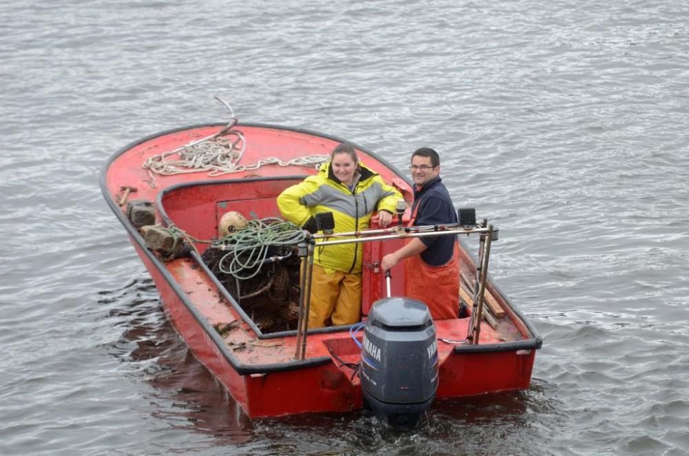 Pesca de lamprea en el río Ulla