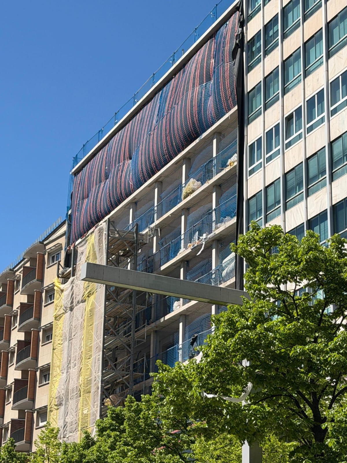 La nueva división en plantas del edificio de la CAI en el paseo de la Independencia de Zaragoza.