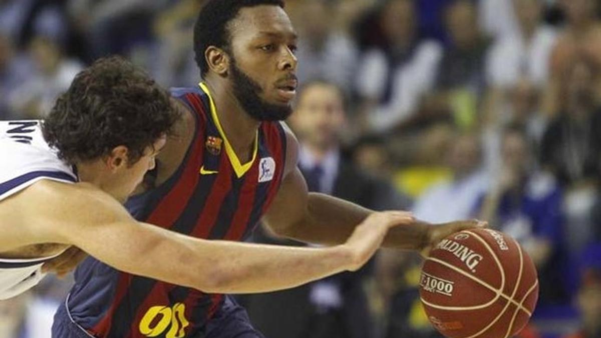 Pullen, con la camiseta del Barça