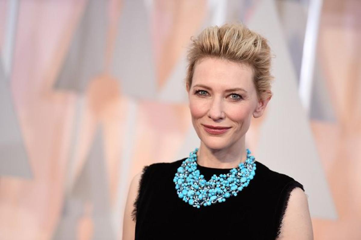 Oscar 2015, azul turquesa en el collar de Cate Blanchett