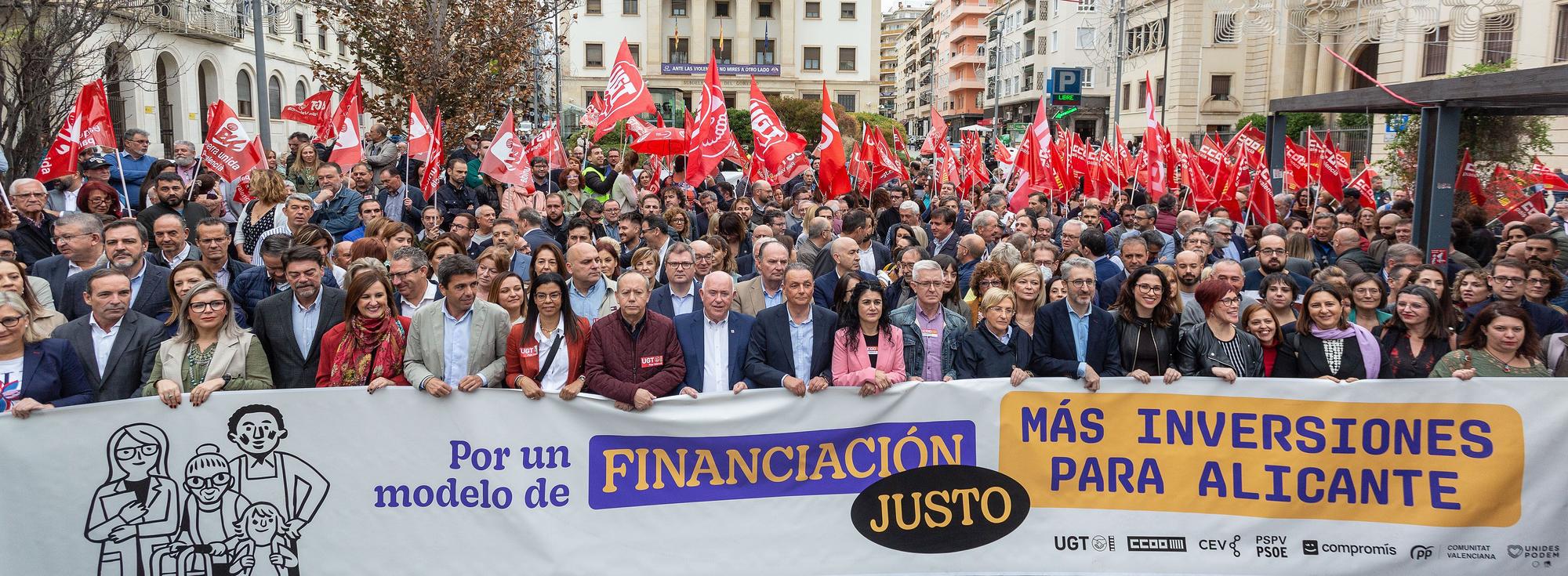 Concentración para reclamar una financiación justa para la provincia de Alicante