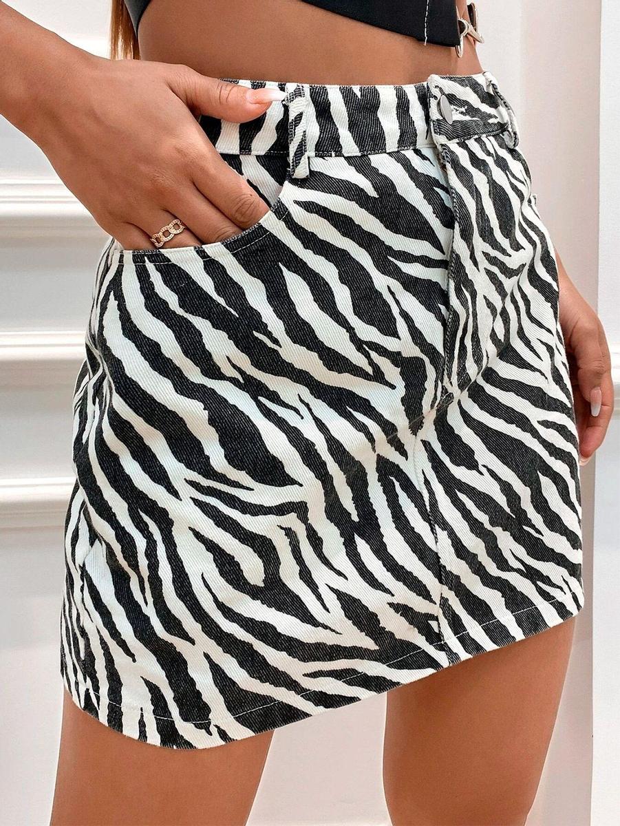 Minifalda en 'animal print' de Shein