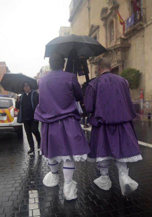 Murcia se queda sin la procesión de los 'salzillos' por la lluvia