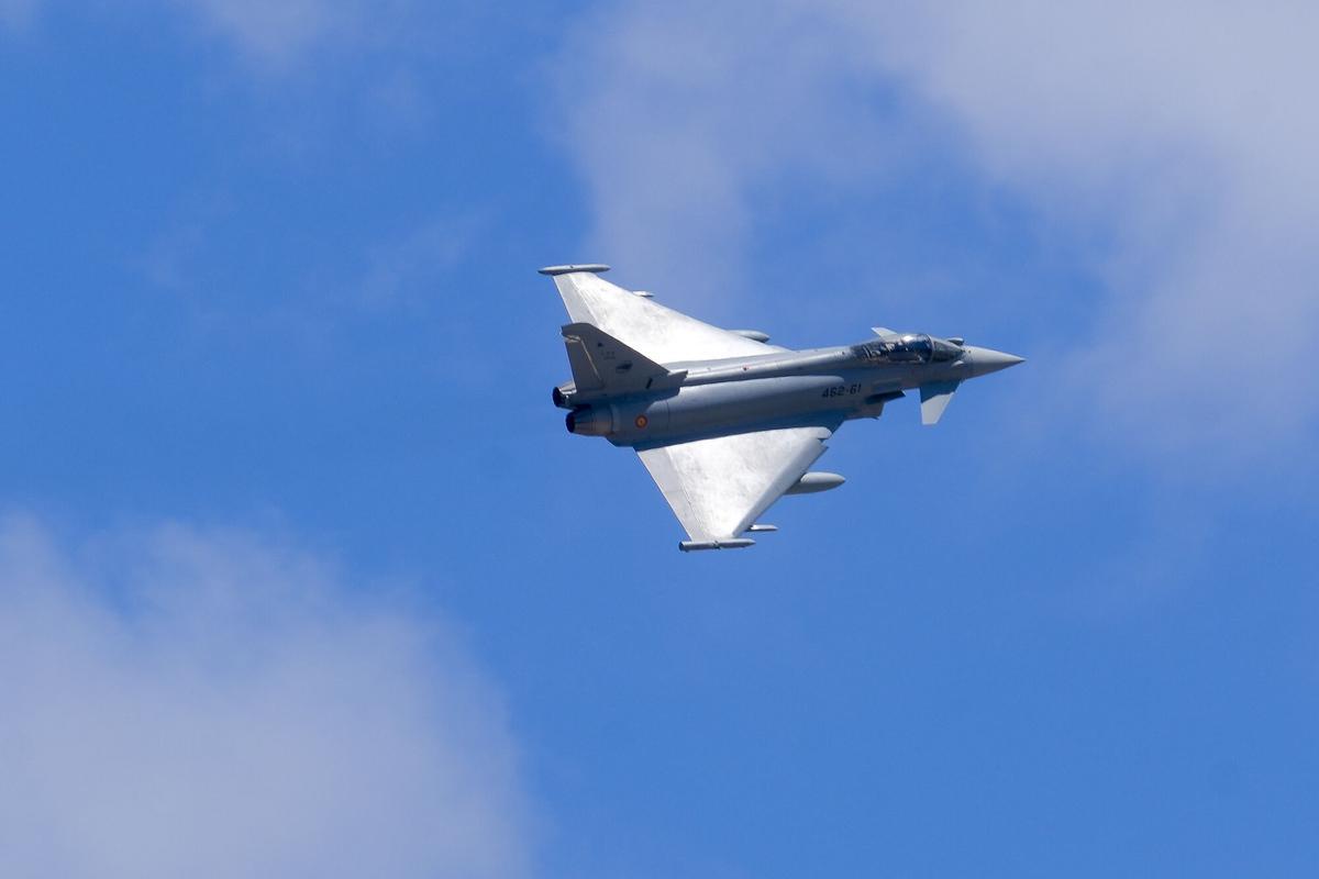 Llegada de los aviones Eurofighter a la Base Aérea de Gando, en Gran Canaria Llegada de los aviones Eurofighter a la Base Aérea de Gando, en Gran Canaria