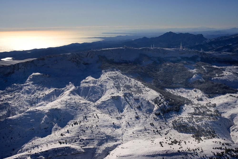 Un manto de nieve cubrió la provincia