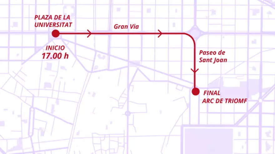 Así será la marcha del 8 de Marzo en Barcelona: horario y recorrido