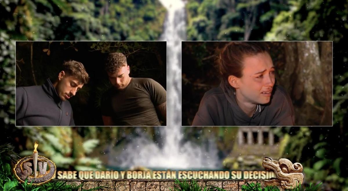 Almudena, Borja y Darío, en 'Supervivientes'