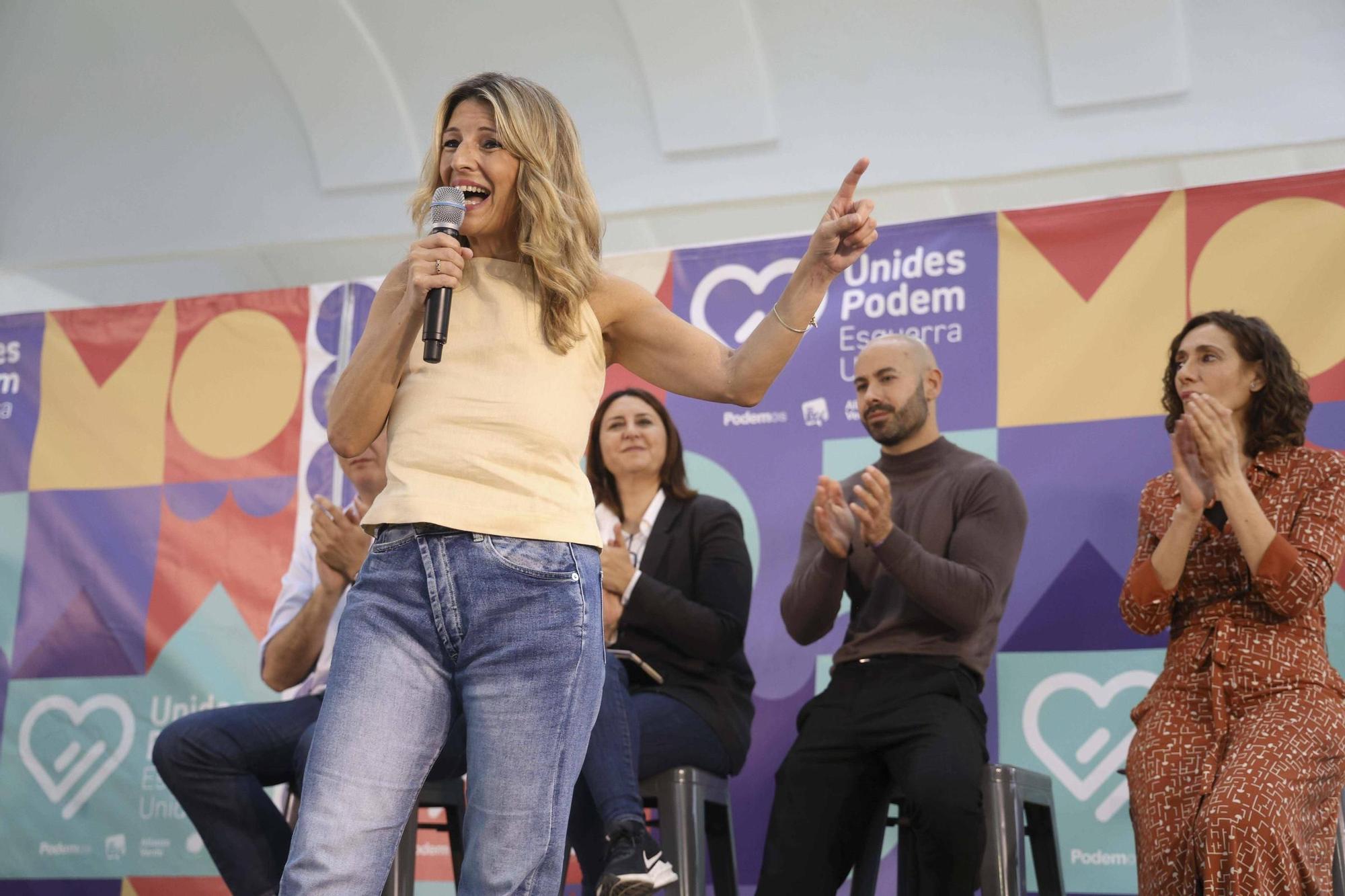 Yolanda Díaz hace campaña por Unides Podemos en Alicante