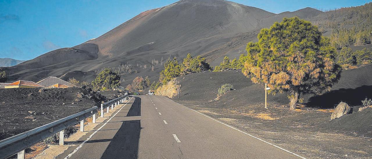 Zona afectada por el volcán en el Valle de Aridane.