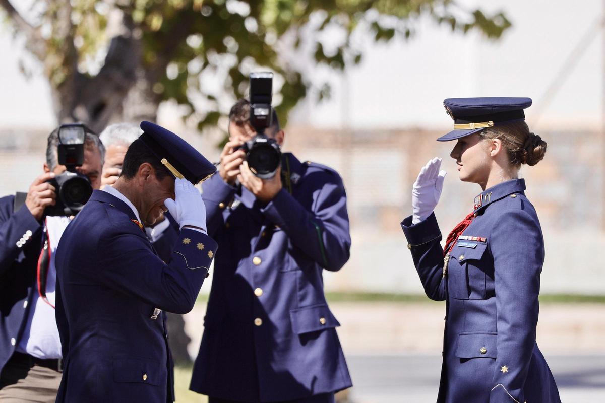 La llegada de la princesa Leonor a San Javier, en imágenes