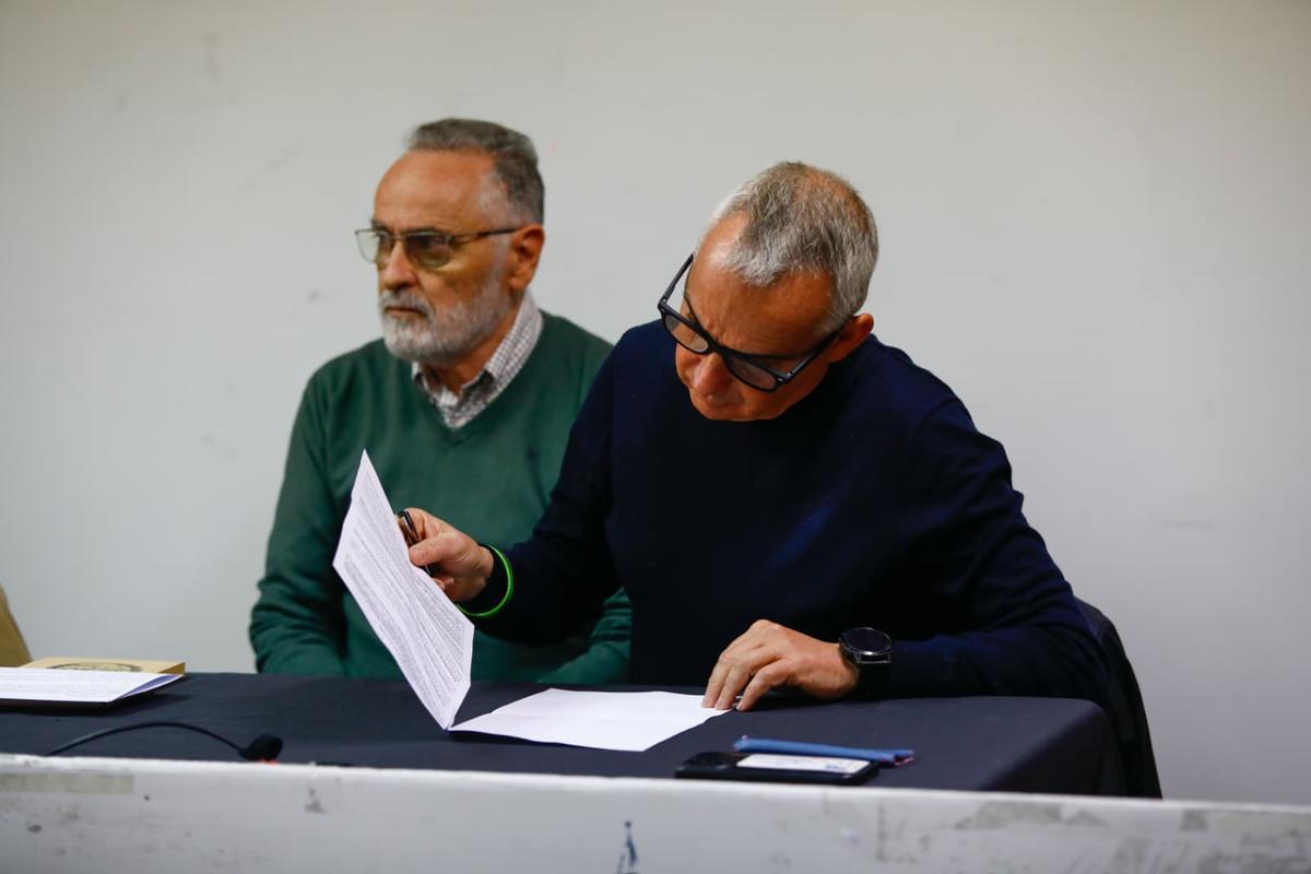 Oquendo y Gil, este jueves en rueda de prensa.
