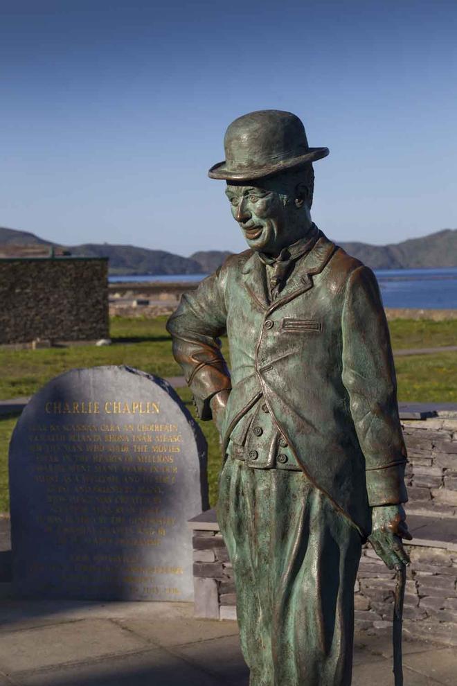 Estatua de Charles Chaplin en Waterville