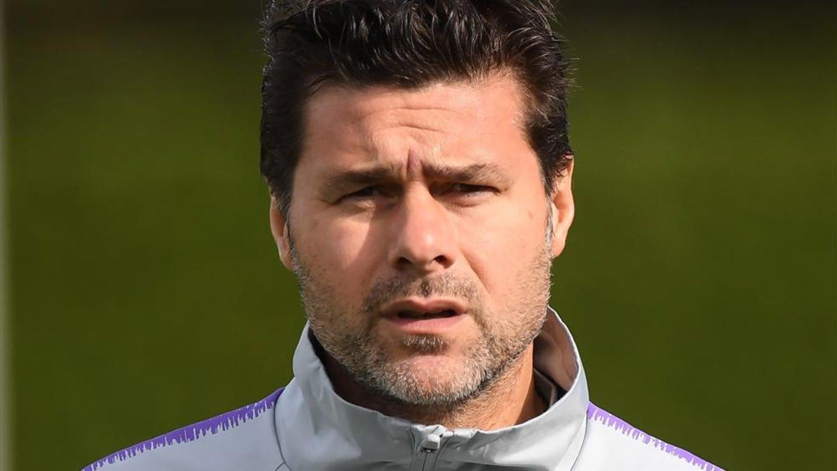 Pochettino durante una sesión de entrenamiento