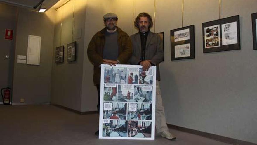 Felipe Hernández Cava (izquierda) y Bartolomé Seguí (derecha) ayer en el Salón do Cómic.  // C.G.