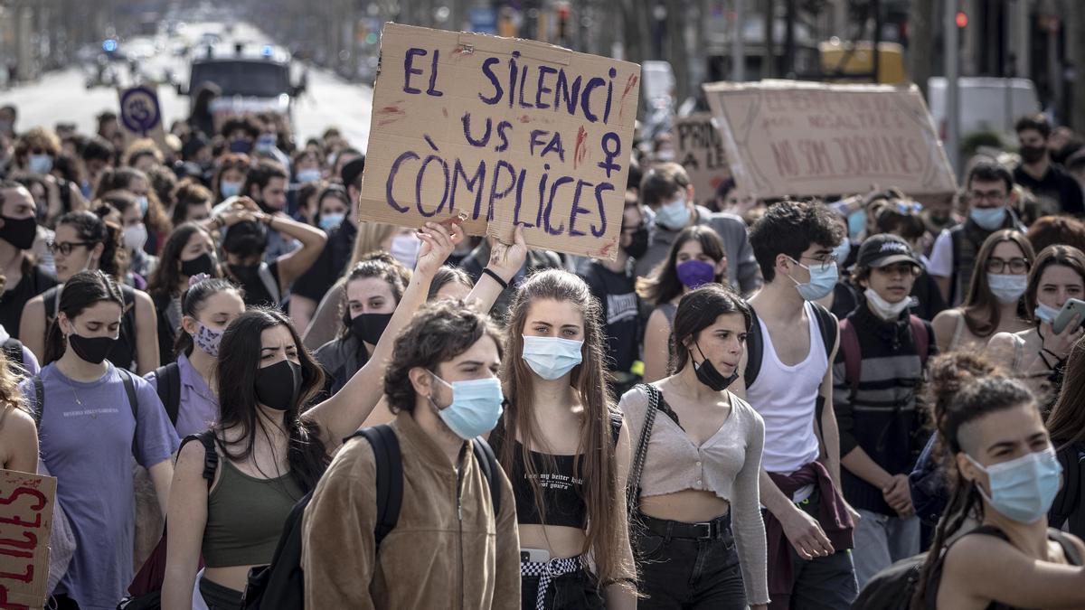 Una manifestación contra la violencia sexual.