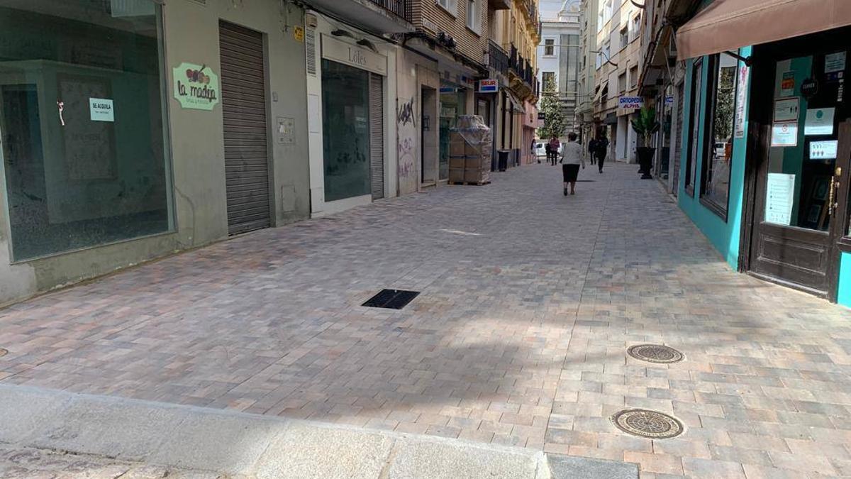 Calle Cabrera, ya rehabilitada.