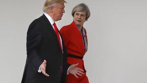 La primera ministra británica, Theresa May, y el presidente de los EEUU, Donald Trump.
