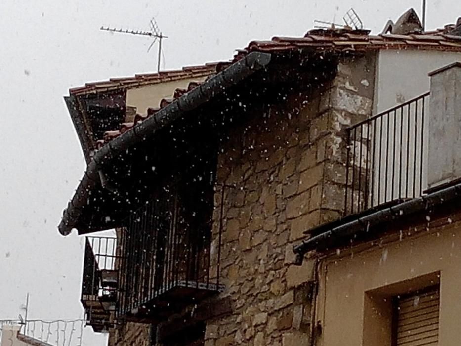 Algunos copos han caido también sobre Morella.