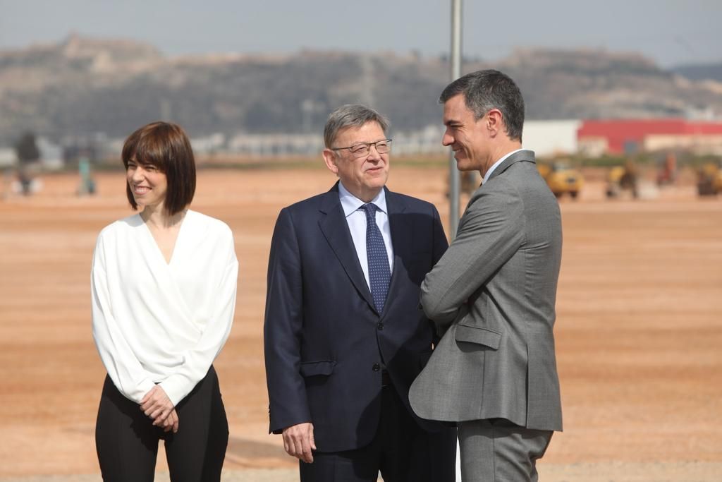 Felipe VI, Pedro Sánchez y Ximo Puig presiden el acto de iniciación de las obras de la gigafactoría de Sagunt