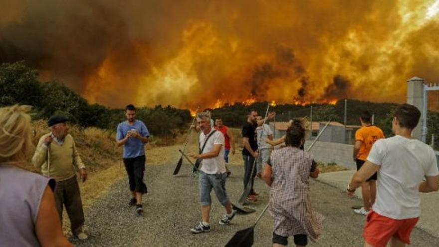 Devastador incendio en Ourense