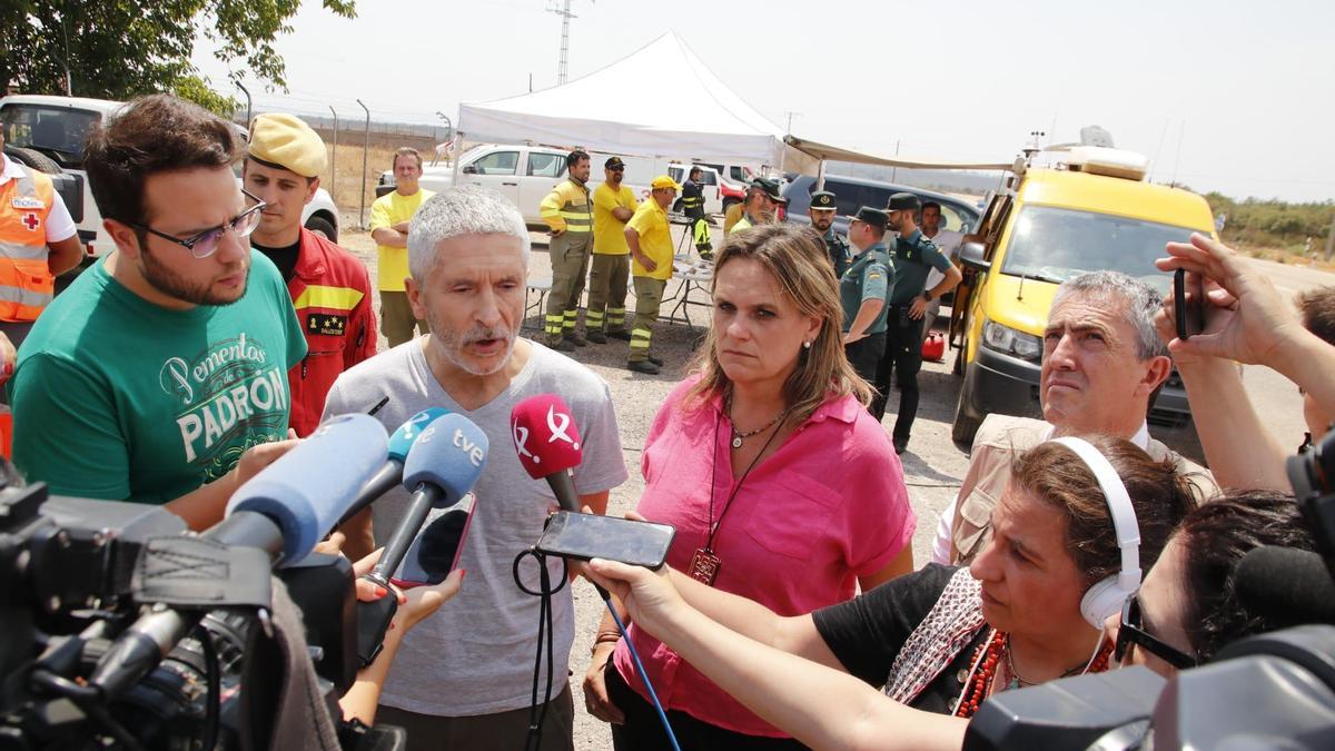 El ministro Marlaska en su comparecencia.