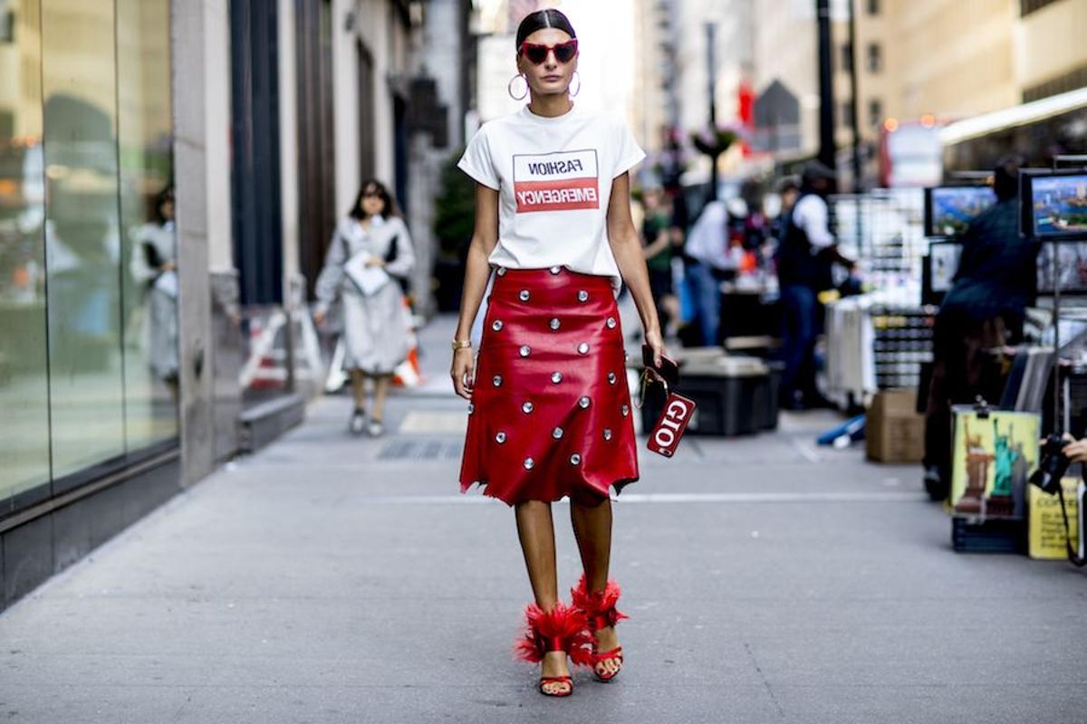 Zapatos rojos en el 'streetstyle' de Nueva York