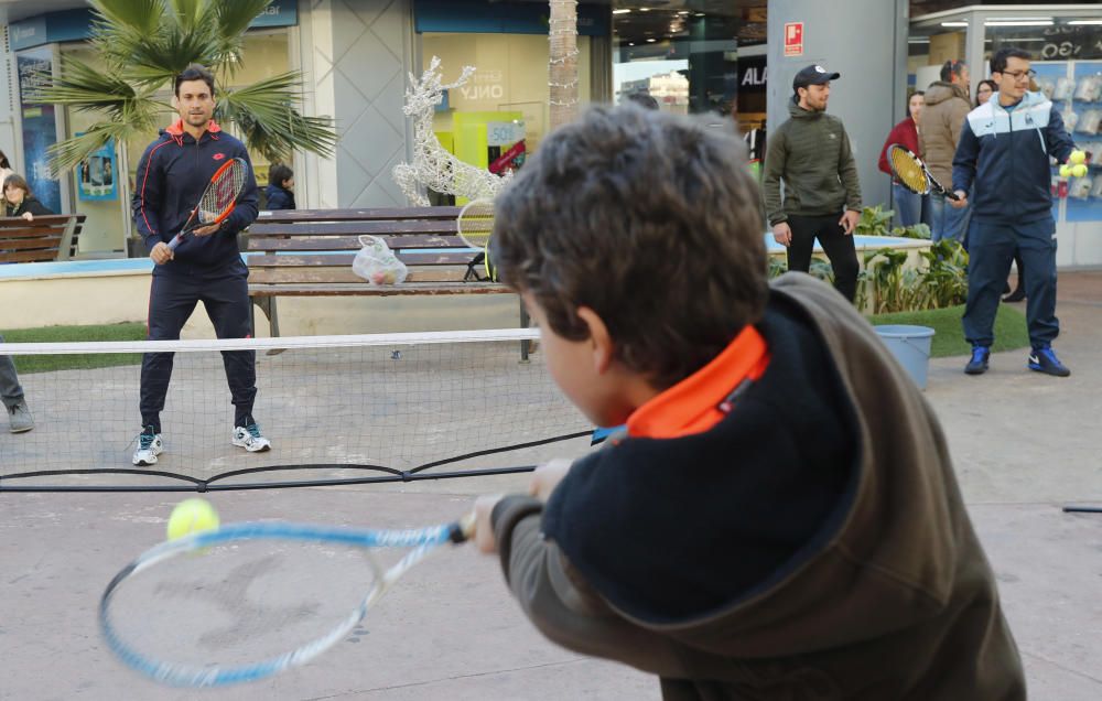 Baño de masas de David Ferrer en Valencia