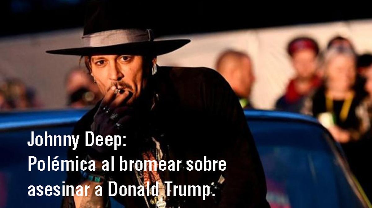 Johnny Depp desata la polémica bromeando sobre asesinar a Donald Trump.