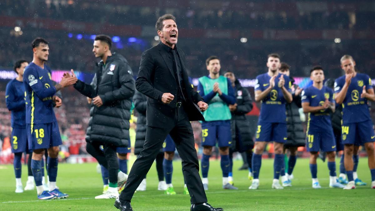 Lo que no se vio del Arsenal - Atlético: Simeone se fue a por Andrea ...
